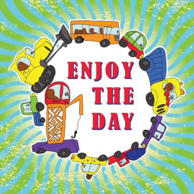 çocuğun el çizmek cars.funny doodle.enjoy gün