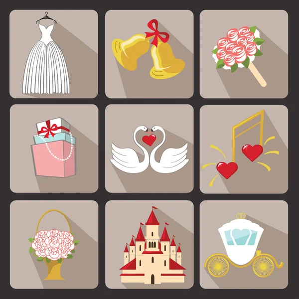 Design wedding icons — Stock Photo, Image