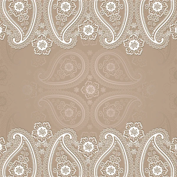 Paisley border lace design template — Stock Photo, Image