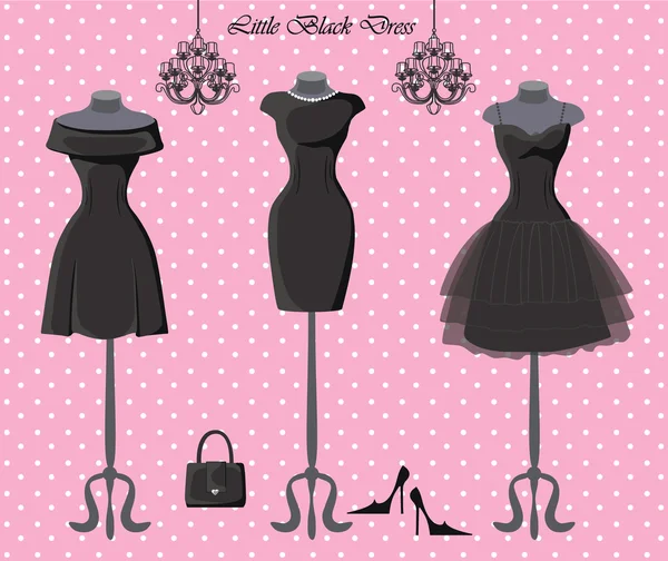 Małe czarne sukienki — Zdjęcie stockowe