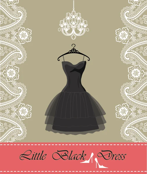 Malé černé šaty — Stock fotografie