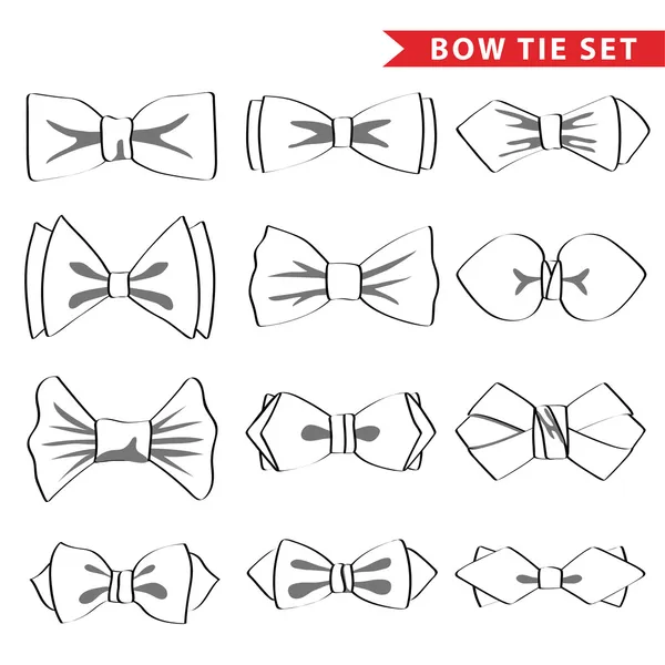 Outline bow ties — Stock Photo, Image