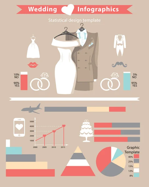 Ślub infografiki zestaw. — Zdjęcie stockowe