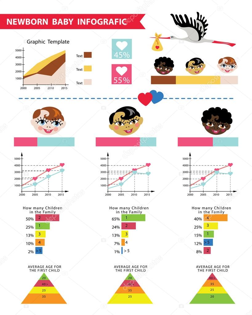 Detailed baby infographic