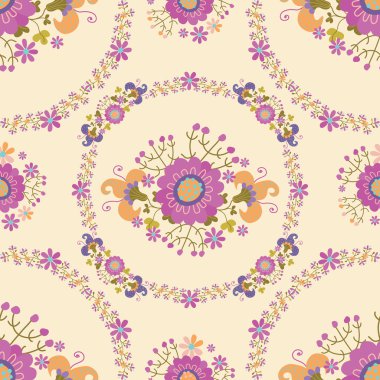 Sevimli çiçek seamless modeli