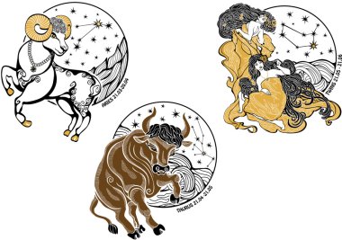 Koç, boğa, İkizler dişiler ve burç sign.horoscope.stars