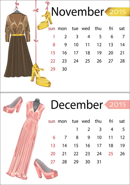 Kalendarz mody — Zdjęcie stockowe
