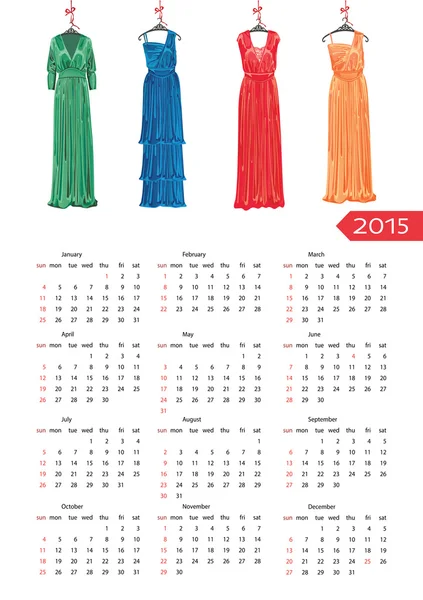 Μόδας Ευρωπαϊκό ημερολόγιο 2015 — Φωτογραφία Αρχείου