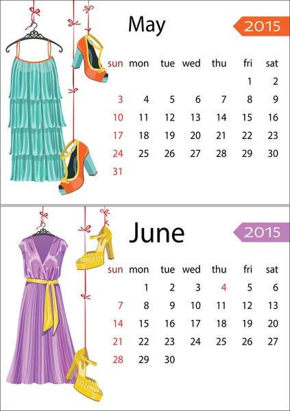 ヨーロッパのファッションのカレンダー — ストック写真