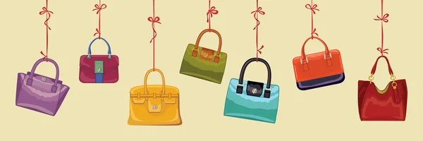 Красочные модные сумки — стоковое фото