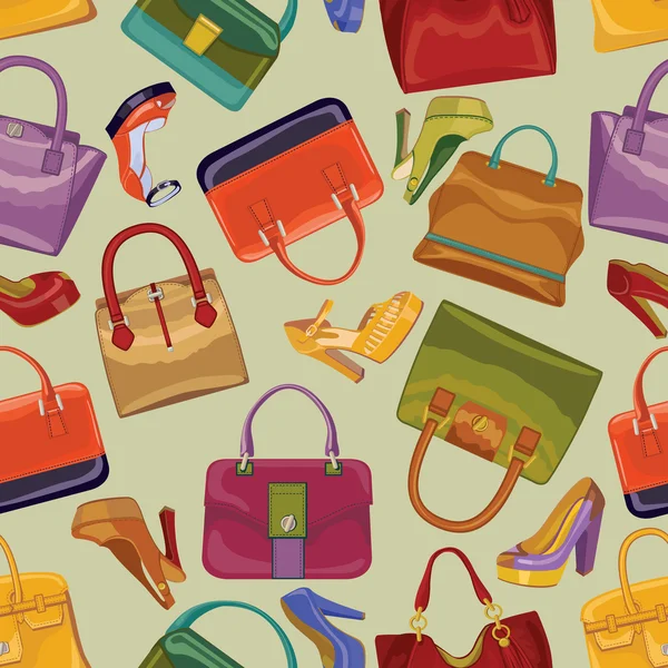 Female handbags and shoes — Stock Photo, Image