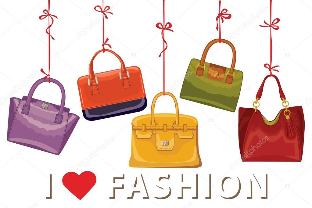 Colorful fashion handbags