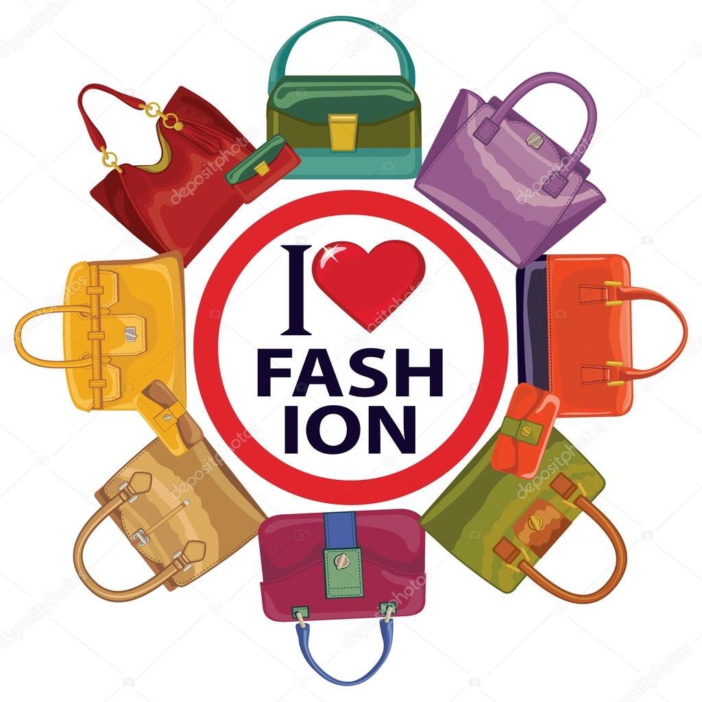 Colorful fashion handbags