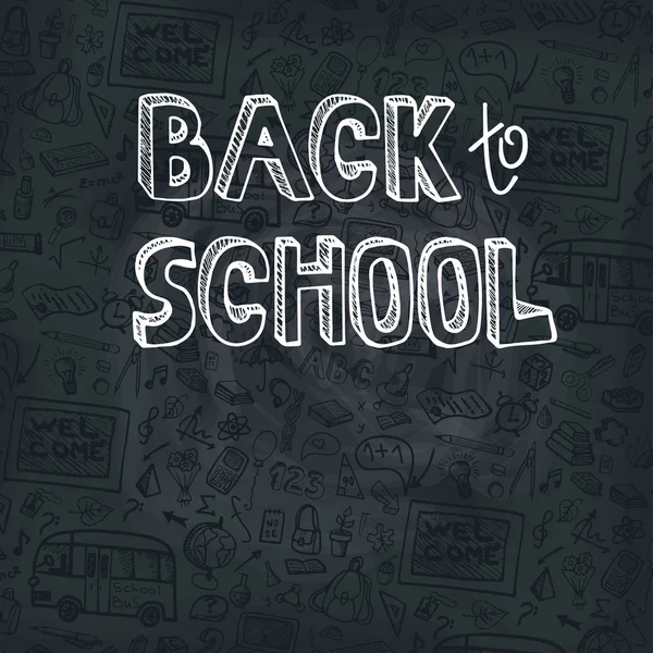 Tillbaka till skolan levererar skissartad svarta tavlan — Stockfoto