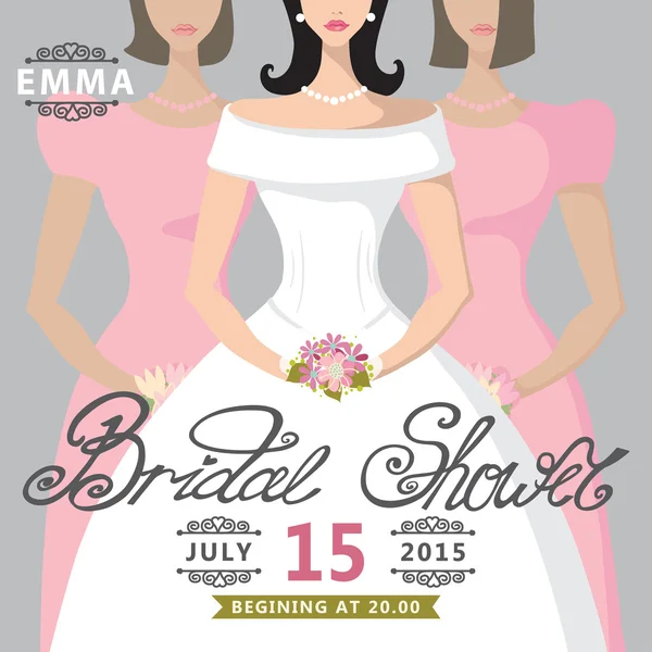 Hotel Bridal shower zaproszenia. — Zdjęcie stockowe