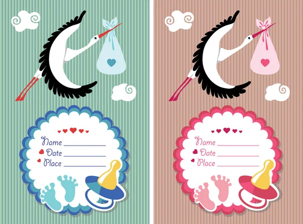 Baby shower invitation with new born baby
