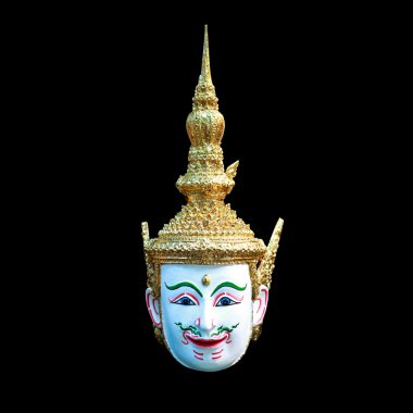 Dev maske belirgin performans aktörler tarafından giyilir. bir Taylandlı tasarım mask.clipping yol