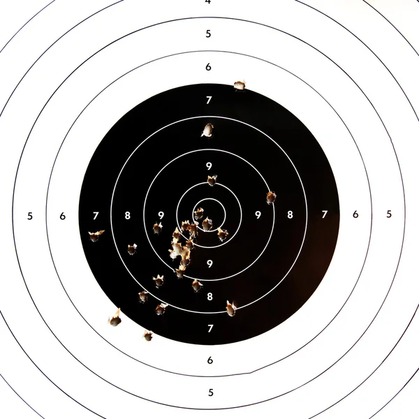 스포츠 원 대상 정확도 총알 구멍을 촬영 — 스톡 사진