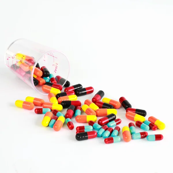 Medical background with pill — Stock Photo, Image