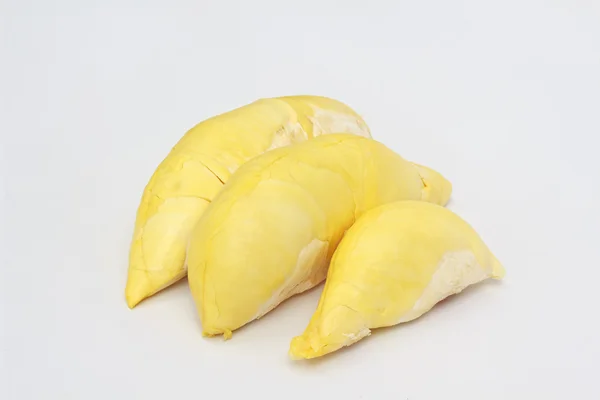 Meyvelerin kralı, beyaz arka planda durian.