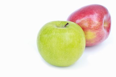 Elma beyaz üzerine izole