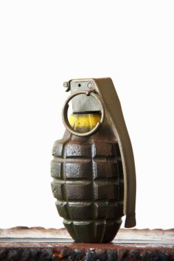 Grenade on isolated on white background clipart