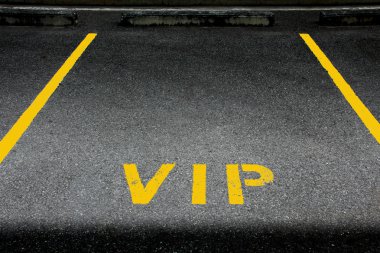 b ile birinci sınıf mahsus bir park olan VIP servis simge