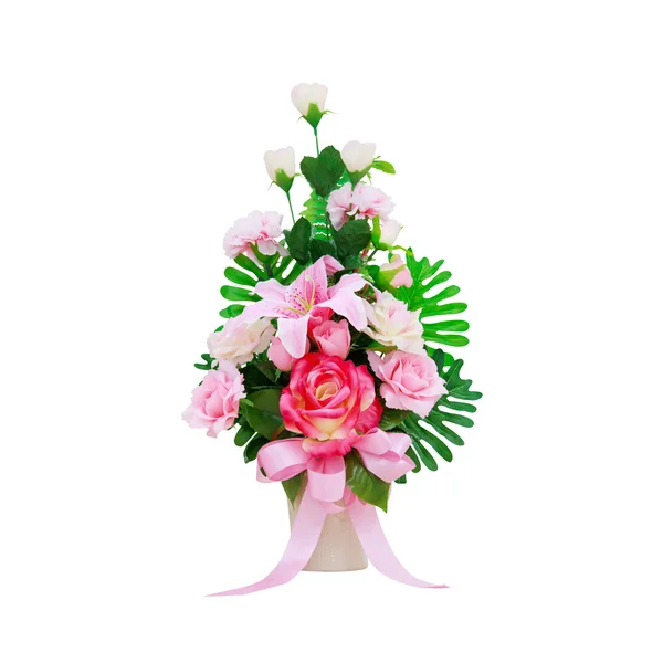 Pink roses isolated on white background.Clipping path. — Stock Photo, Image