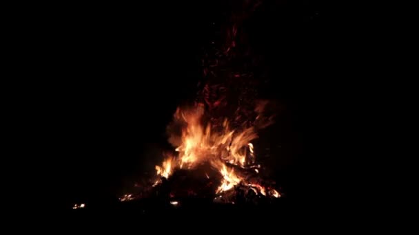 Feu, flamme, grand feu, feu de joie — Video