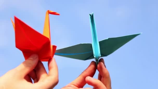 Origami, el arte del origami — Vídeo de stock