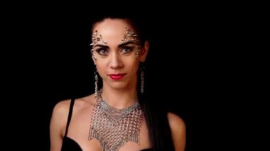 güzel kız makyaj, vücut sanatı portresi