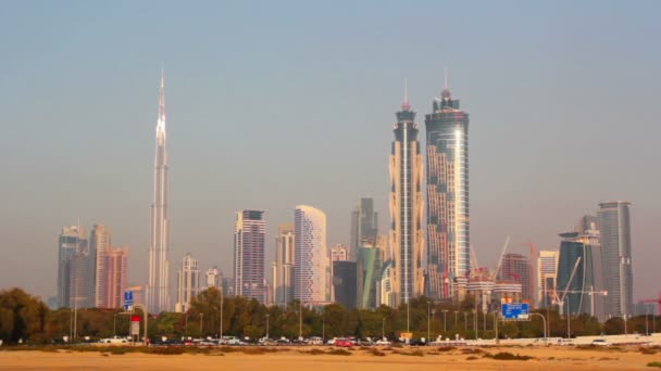 Dubai.UAE.Burj khalifa, Dubaj mall v únoru 2014.the palác downtown.al safa. — Stock video