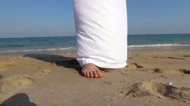 Deniz kenarında beach.arab adama Arap adam girer