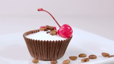 cherries.cake meyve ve kahve ile Dessert.Cookies.Cake.