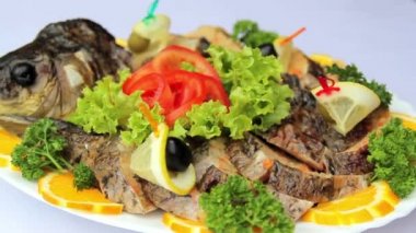 doldurulmuş balık Gefilte fish.dish.