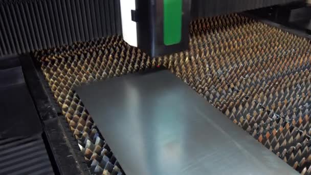 Máquina Laser Para Corte Metal — Vídeo de Stock