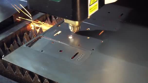 Maszyny Laserowe Cięcia Metalu — Wideo stockowe