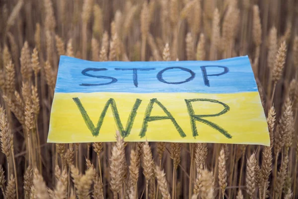 Ukrayna 'da buğday dallarına savaş ilan edilmedi. Ukrayna 'da buğday tarlasında savaş bayrağını durdurun. 