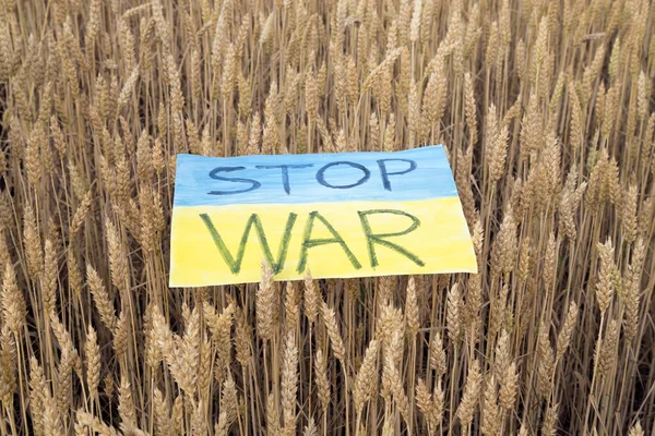 Ukrayna 'da buğday dallarına savaş ilan edilmedi. Ukrayna 'da buğday tarlasında savaş bayrağını durdurun. 