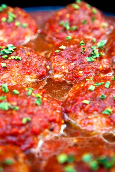 Appetizing Fresh Meatballs Tomato Sauce Meat Dish Meatballs Traditional Sauce — Stockfoto