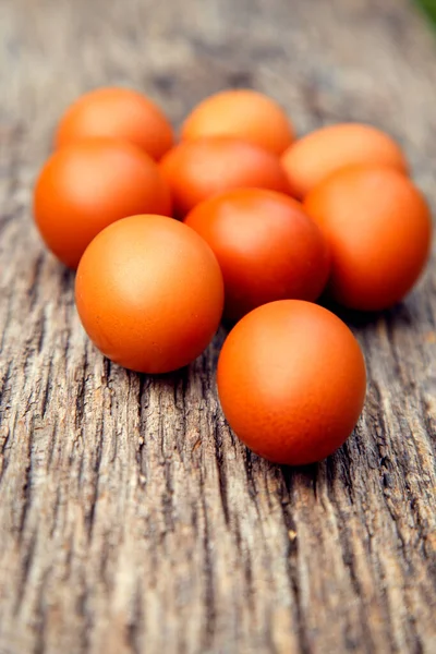 Natural Chicken Eggs Different Backgrounds Chicken Eggs Hemp Table Straw – stockfoto