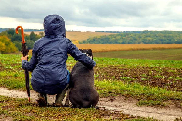 Bir kadın fırtınadan sonra köpeğini tarlada gezdirir. Bulutlu bir günde doğada çalışan bir teriyeri olan bir kız. Özgürlük, mutluluk, arkadaşlık, doğa kavramı.. 