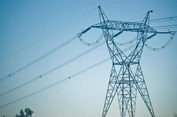 High voltage power line — Stock Photo, Image