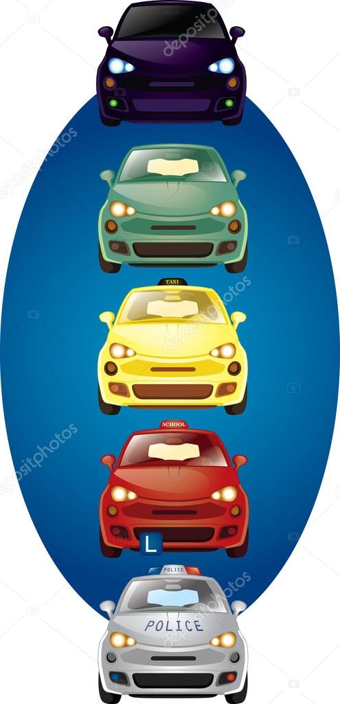 Set of vector cars illustration