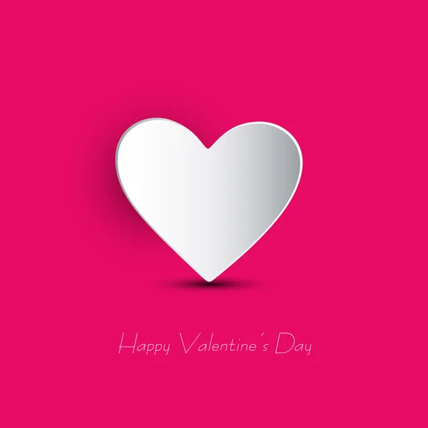 Tarjeta de San Valentín de papel rojo — Vector de stock