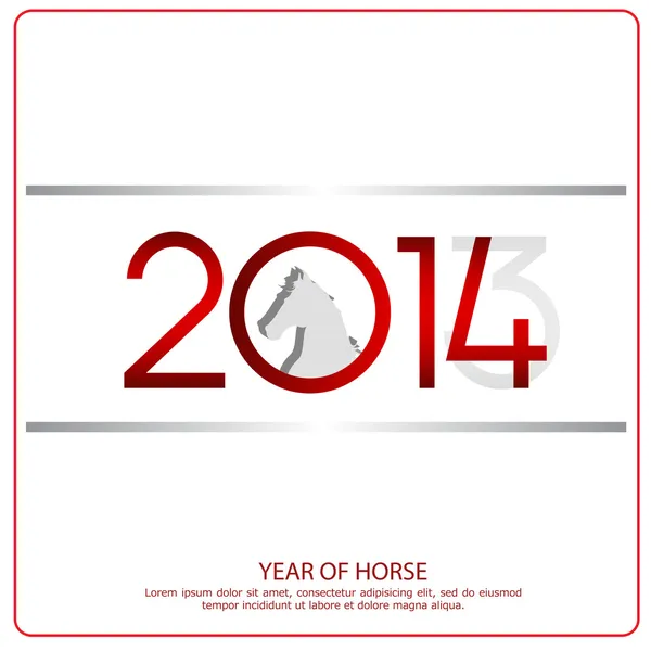 Año del caballo 2014 — Vector de stock