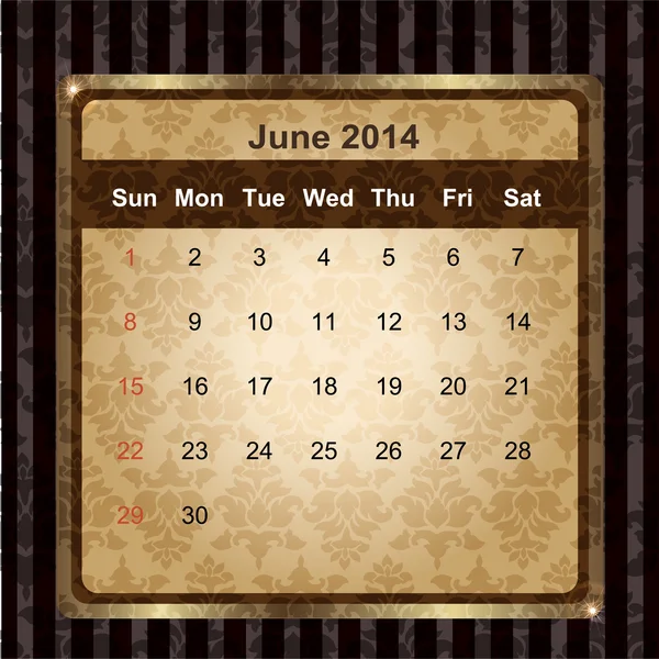 毎月 2014年をスケジュールするカレンダー — ストックベクタ