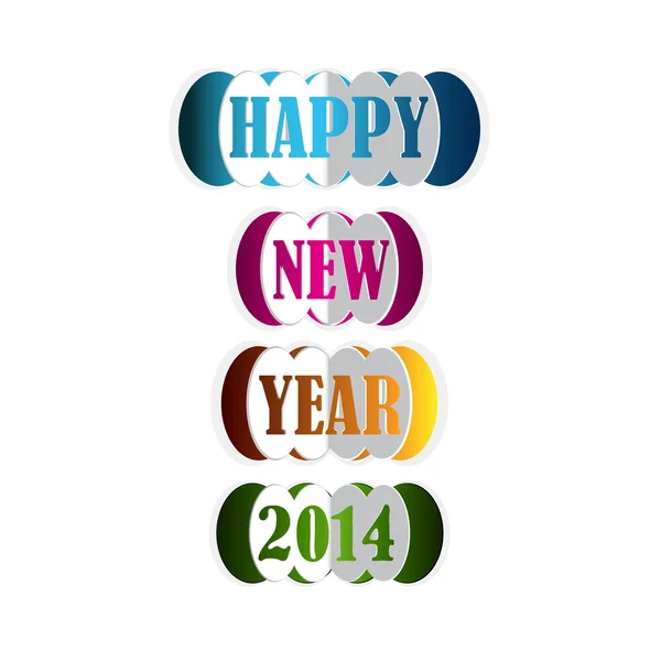 Feliz año nuevo 2014 diseño de la tarjeta de felicitación . — Vector de stock