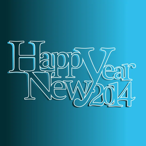 Šťastný nový rok 2014 pozdrav card design. — Stockový vektor