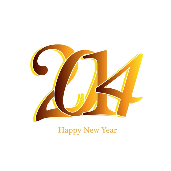 Šťastný nový rok 2014 pozdrav card design. — Stockový vektor